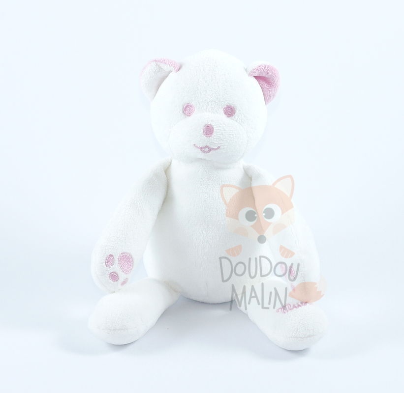  soft toy musti the bear white pink 